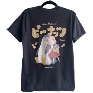 Bait x Spy x Family Super Oishii Peanuts Short Sleeve Shirt Anime Black Graphic